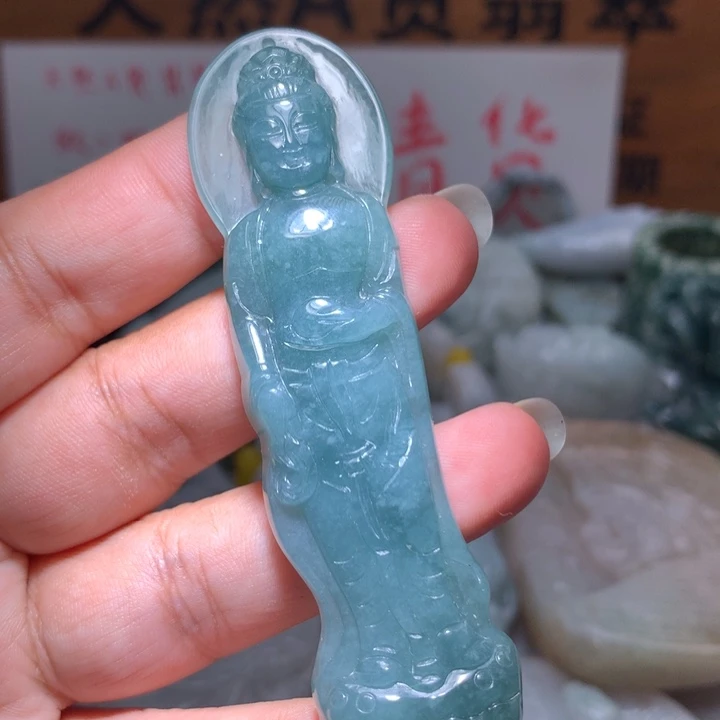 翡翠未镶嵌颈饰保真天然A货翡翠