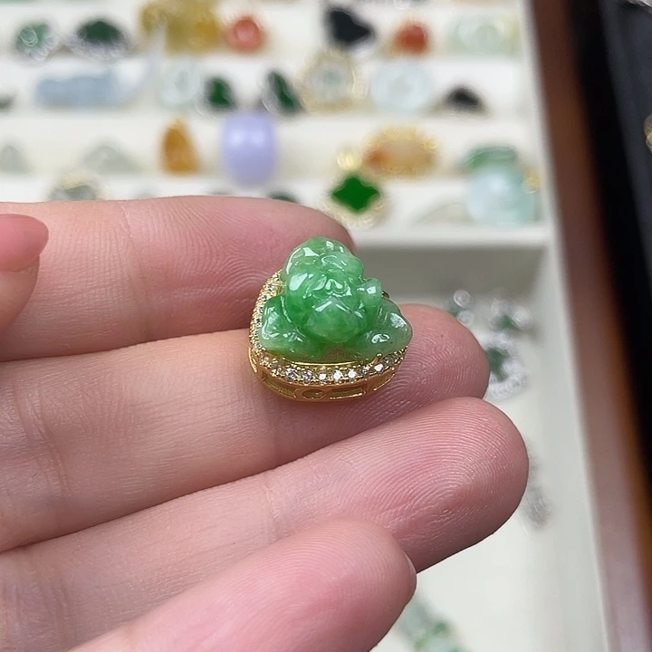 翡翠银S925镶嵌颈饰