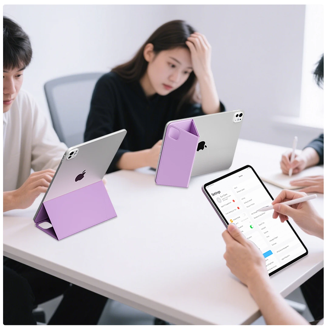 竞闪Ipad平板保护套超薄磁吸便捷转换角度翻转支撑懒人 简约 折叠