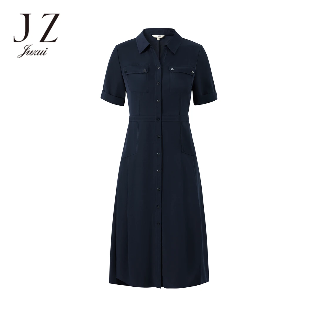 JZ玖姿女装夏季轻奢OL风通勤风连衣裙商场1女士休闲裙子JWCX50122