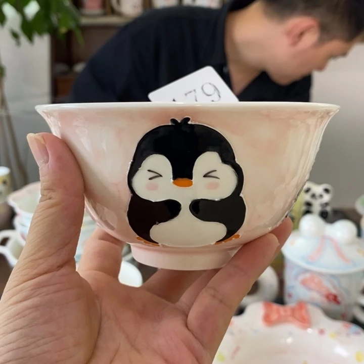 瓷片景德镇釉下彩手绘