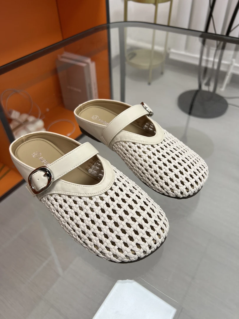 153-15夏季新款清货镂空编织拖鞋时尚百搭透气外穿凉拖