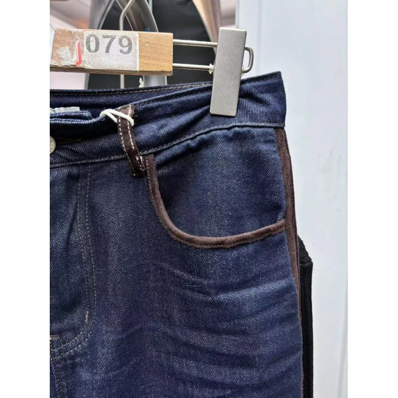 【轻奢】女款时尚百搭休闲潮流夏季蓝色牛仔裤 SH0754