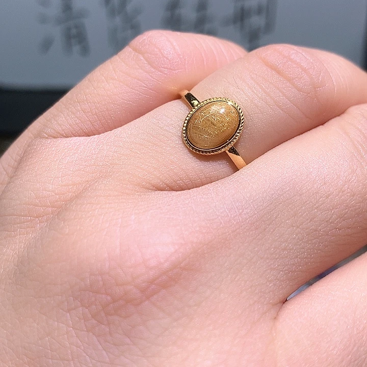 水晶戒指银S925镶嵌水晶