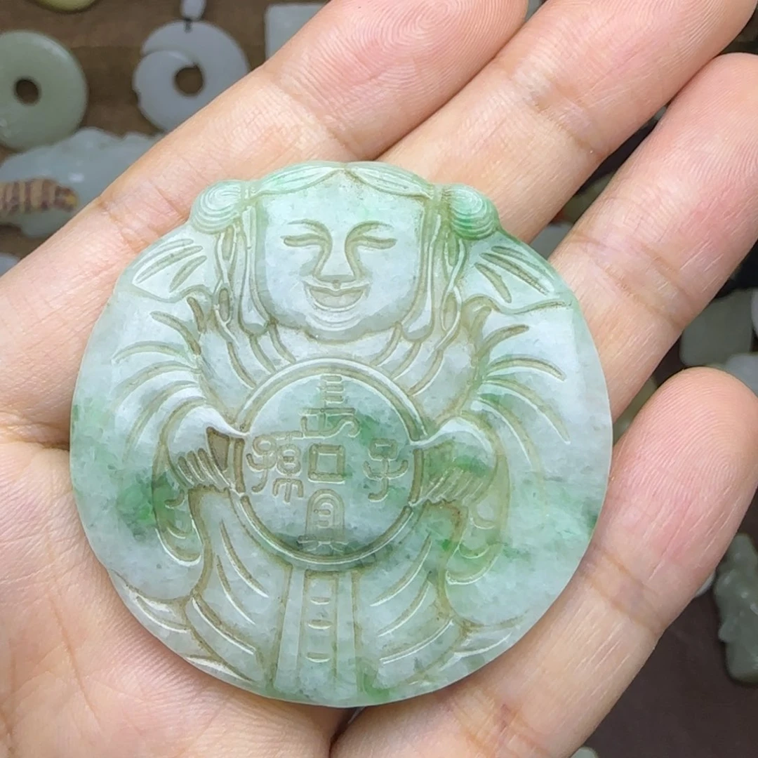 翡翠挂件未镶嵌璧