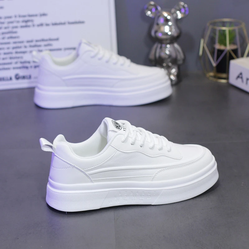 意式『DMXUXM』轻松搭配~匠心制作~新款百搭软底内增高休闲小白鞋男