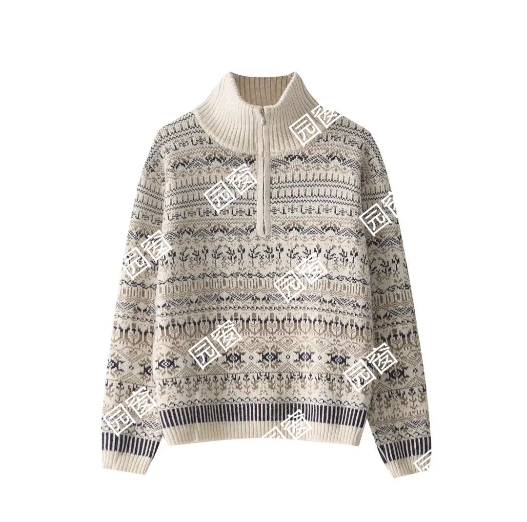 7404时尚气质费尔岛氛围感针织上衣32