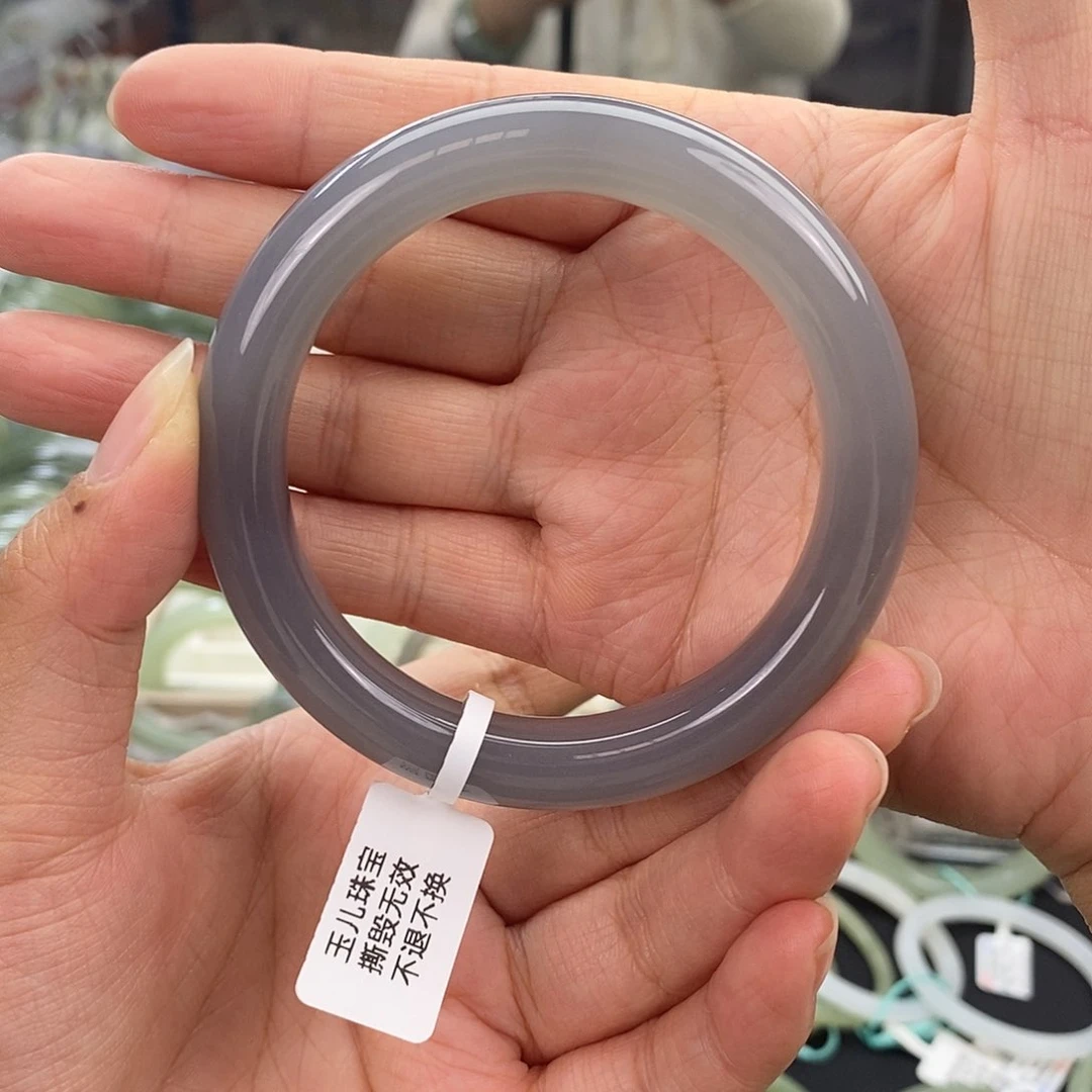 和田玉和田玉手镯57未镶嵌墨*