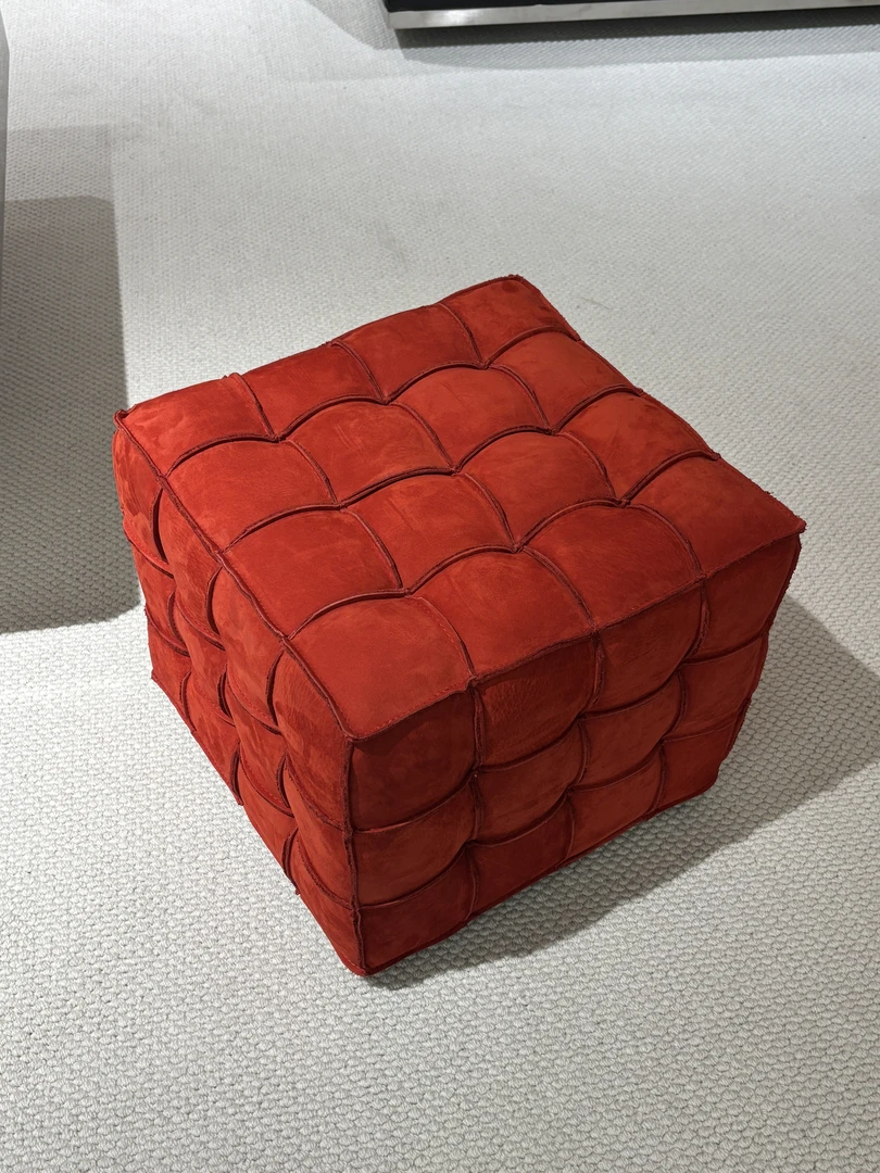 全头层魔方凳真皮换鞋凳脚凳沙发凳家用脚踏沙发卧室