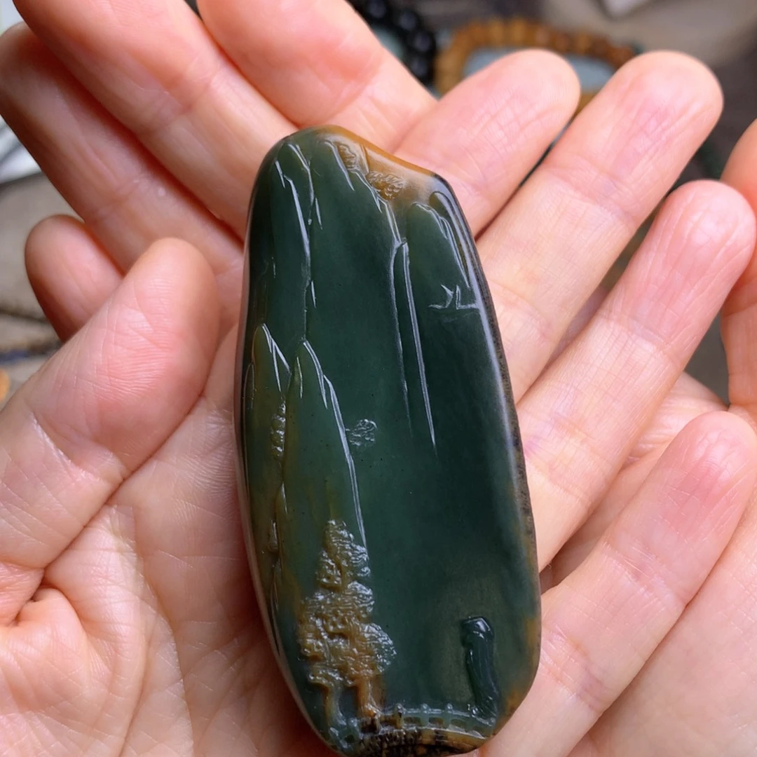 只***]岫岩河磨玉（透闪石质玉）未镶嵌把件