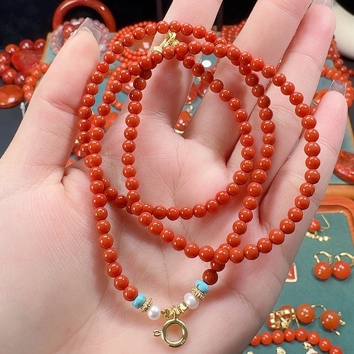 南红玛瑙未镶嵌4.2万能链55长