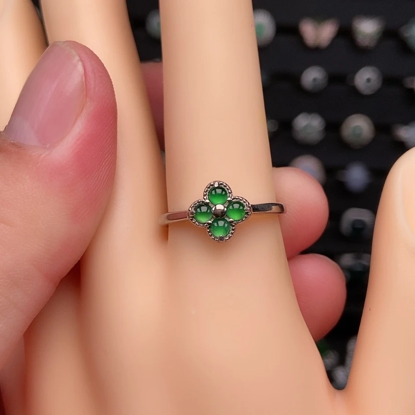 【闪购商品】银S925镶嵌戒指翡翠