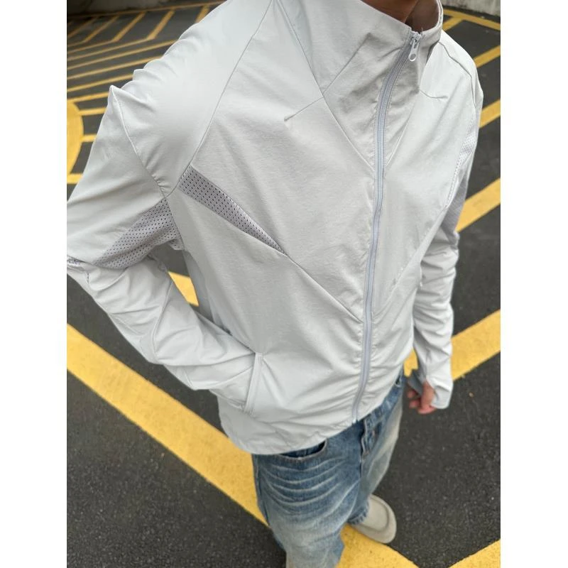 【EME】网眼防晒衣立领休闲跑步运动户外长袖轻量薄款防晒服