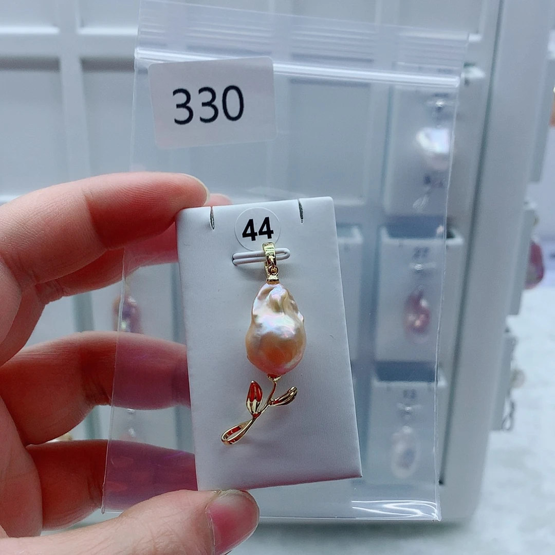 合金淡水珍珠吊坠(不含链)