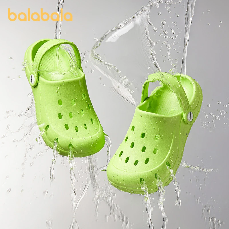 巴拉巴拉儿童拖鞋男童夏季宝宝洞洞鞋防滑中大童男孩外穿沙滩凉鞋