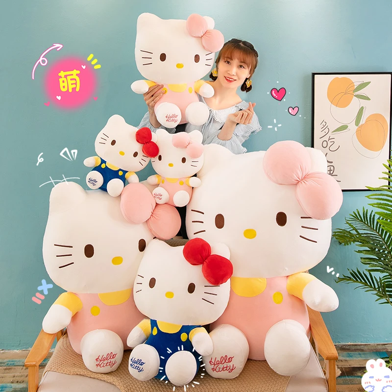 网红白雪KT猫公仔彩虹凯蒂猫玩偶kt毛绒玩具布娃娃送女生可爱礼物