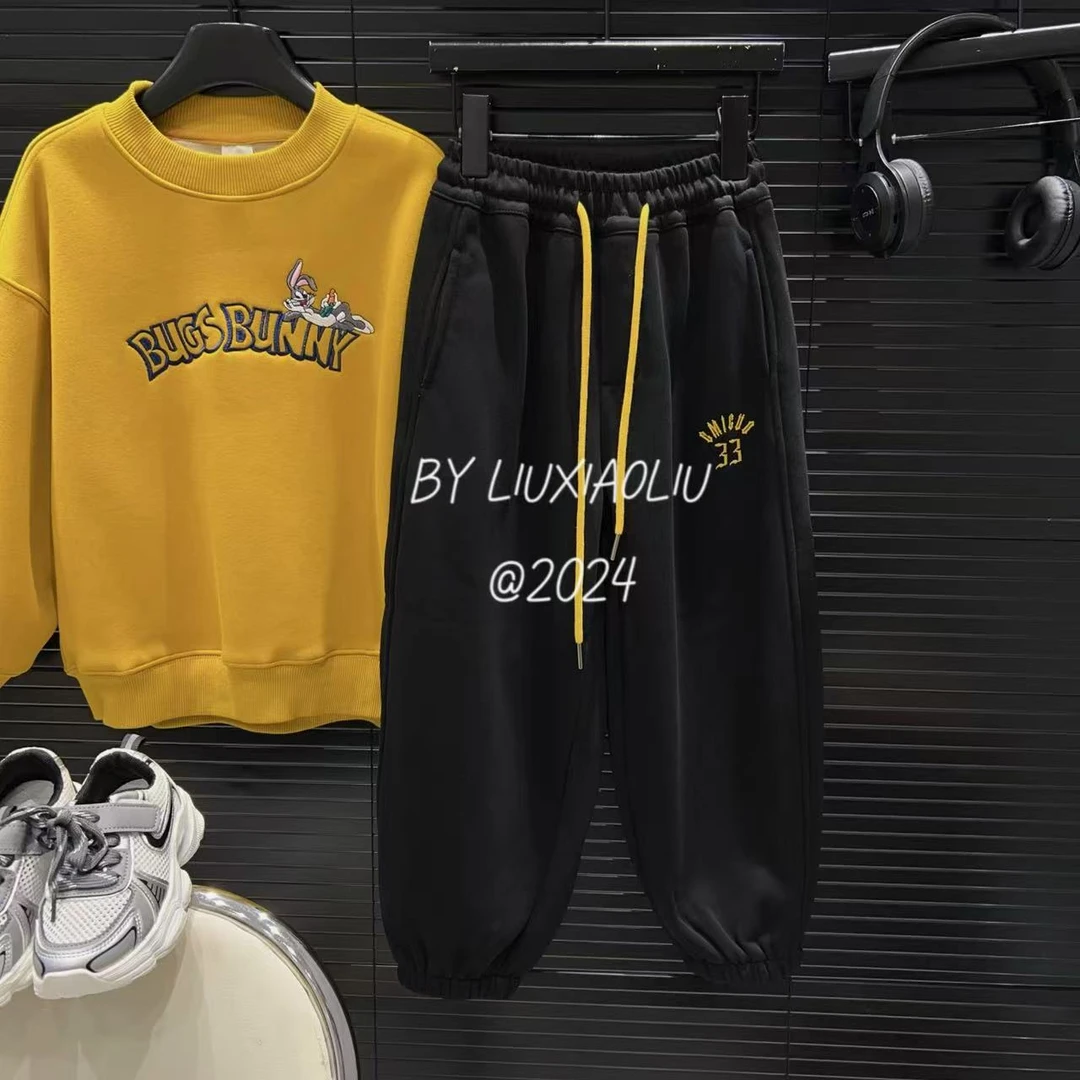 杭州六小六正版 BY LIUXIAOLIU韩版高货冬季儿童加绒卫裤12620