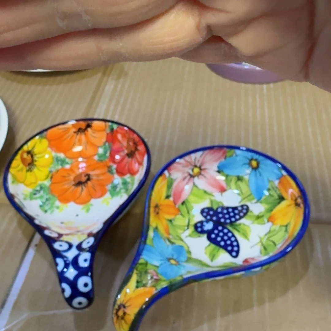 陶瓷外贸勺托两只看图