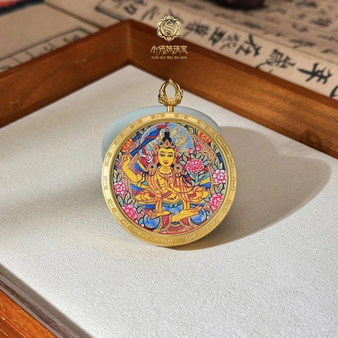 扶摇臻选|文殊青稞圆牌卡卡吊坠1439