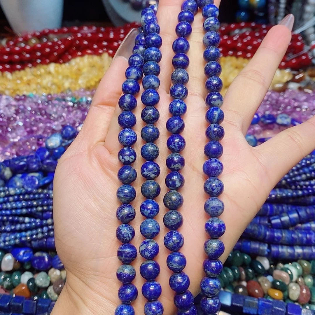 玛瑙/玉髓散珠天然青金8mm一条