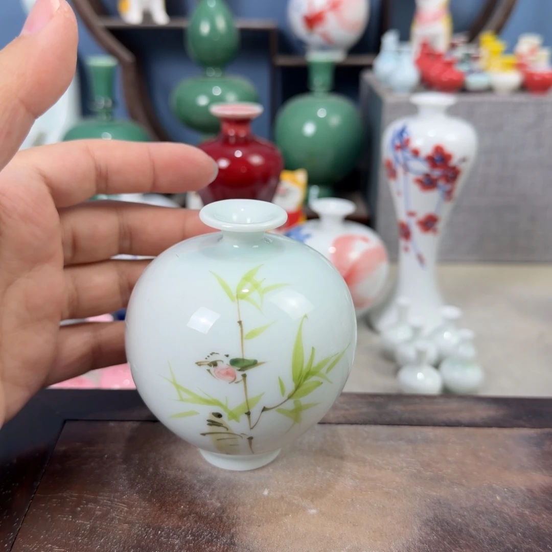 陶瓷手工小花器摆件