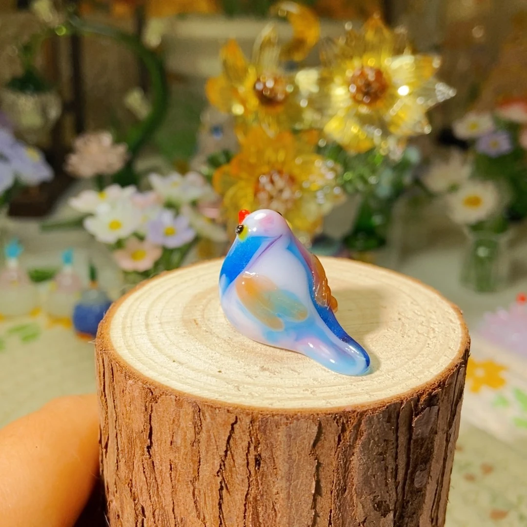 琉璃手工艺品小鸟