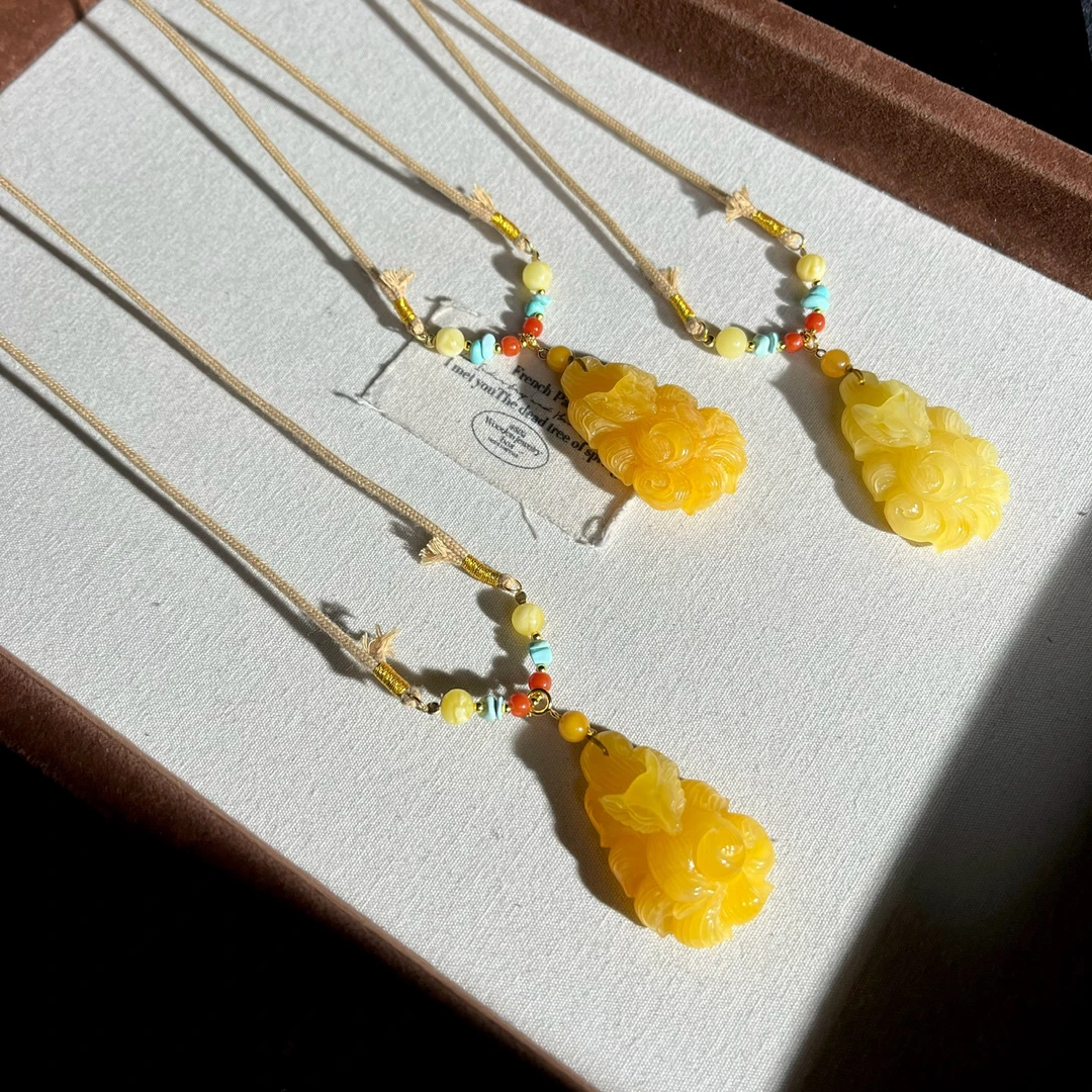 【大鱼甄选】白花蜜凤九编绳吊坠JNN181多样性发其一