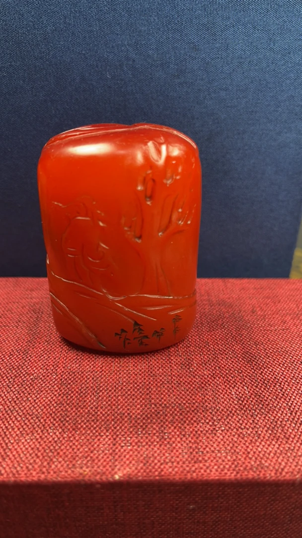 寿山石老红田博艺随形