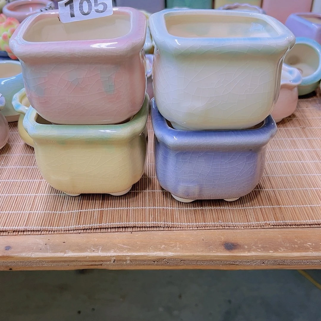 红陶陶瓷花盆当场满12包邮