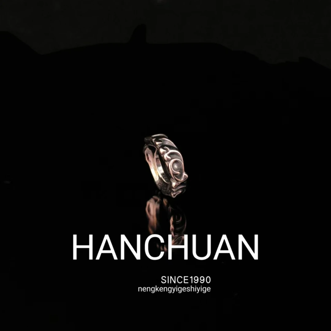 925银银制品 银色浪古卡环尺寸8.5mm文玩配饰