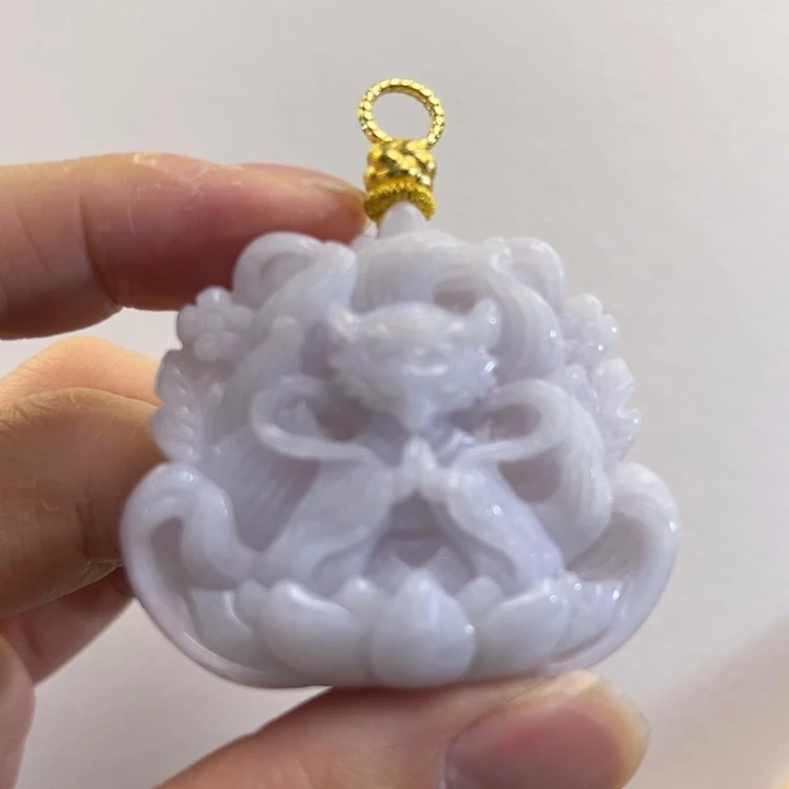 翡翠吊坠(赠链)未镶嵌代编织