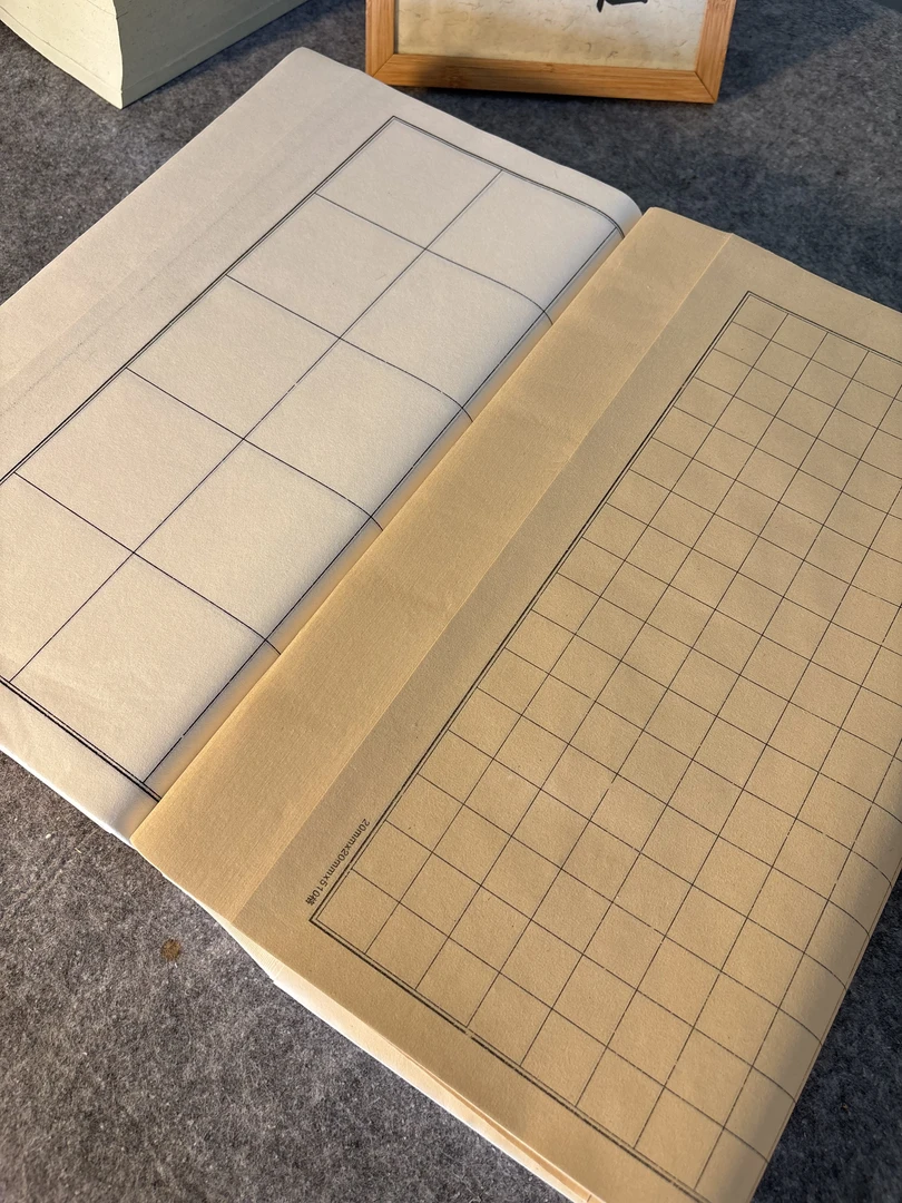 方格作品纸仿古色方格日课纸带格子书法格子宣纸练习专用半生熟