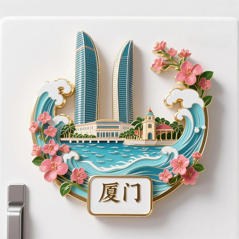 【厦门】金属磁吸浮雕冰箱贴旅游景点纪念文创伴手礼物装饰门贴