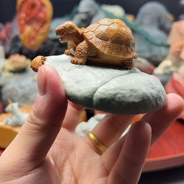 东北石松花石摆件