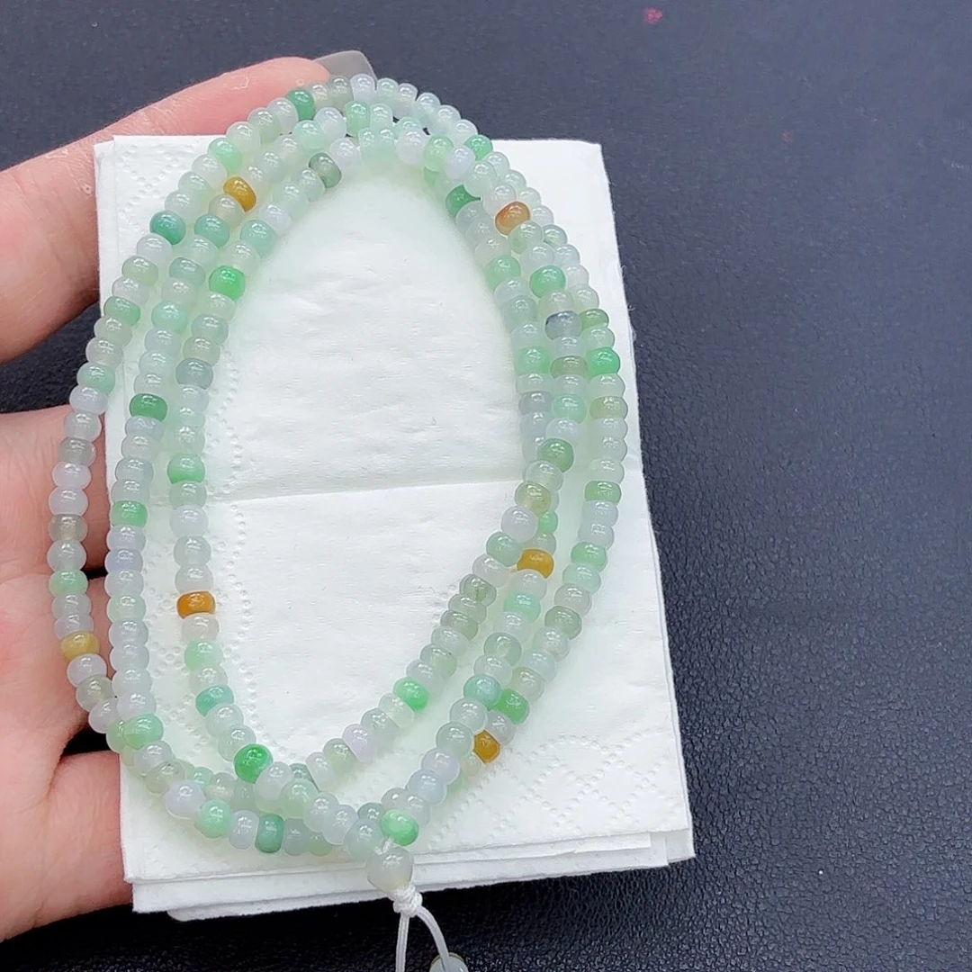 翡翠颈饰未镶嵌精品•毛衣链多样性发其一