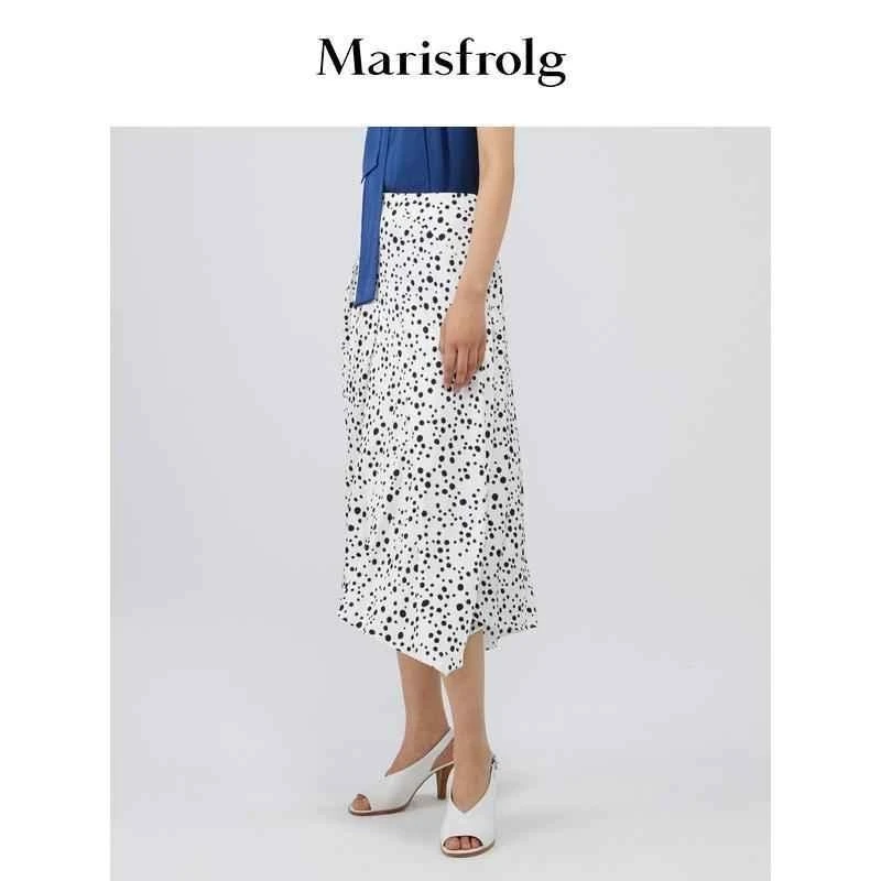 【晨晨甄选】Marisfrolg/玛丝菲尔中长款波点半身裙