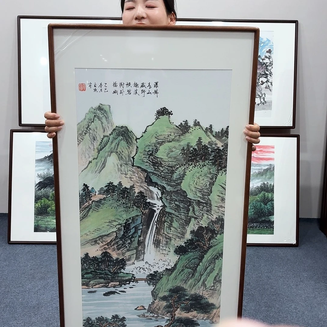 国画手绘作品120×60尺寸