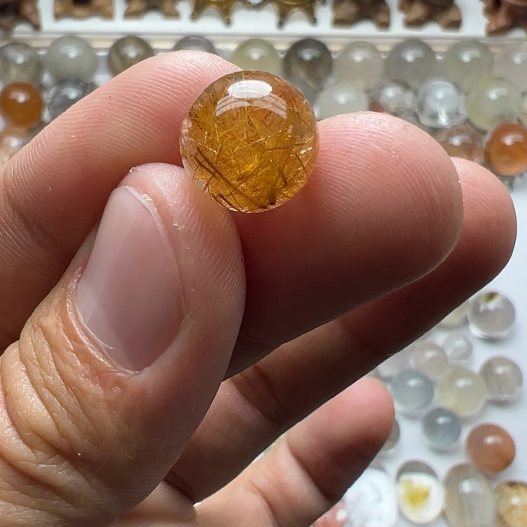 珠宝半成品水晶未镶嵌发晶球