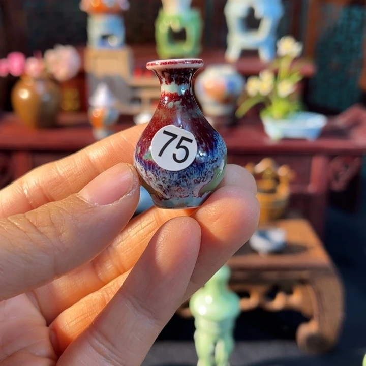 摆件微陶老王迷你花瓶