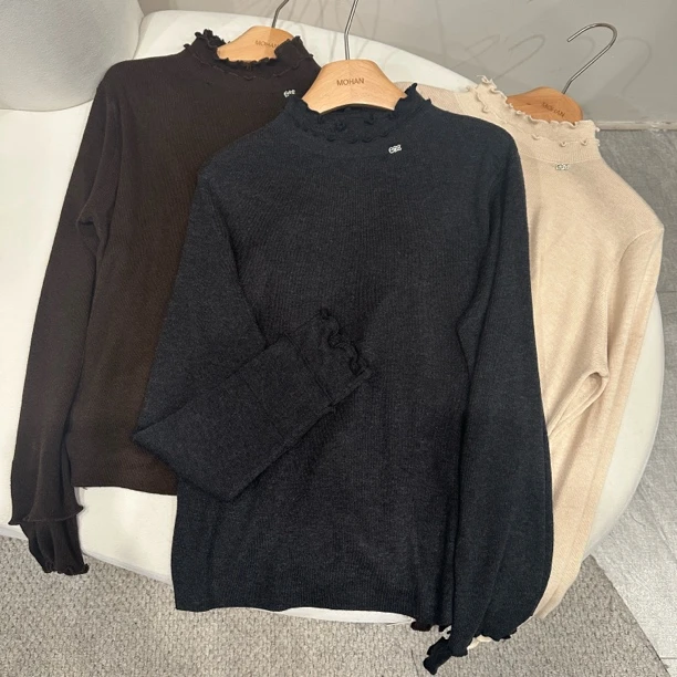 【墨涵精选2】百搭显瘦时尚气质休闲针织衫9331