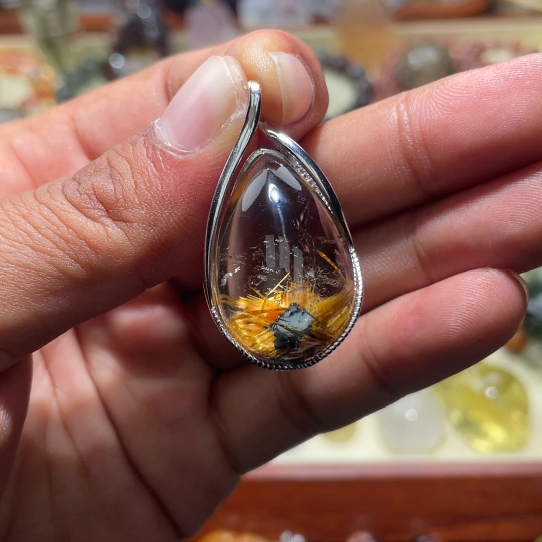 吊坠(不含链)水晶银S925镶嵌