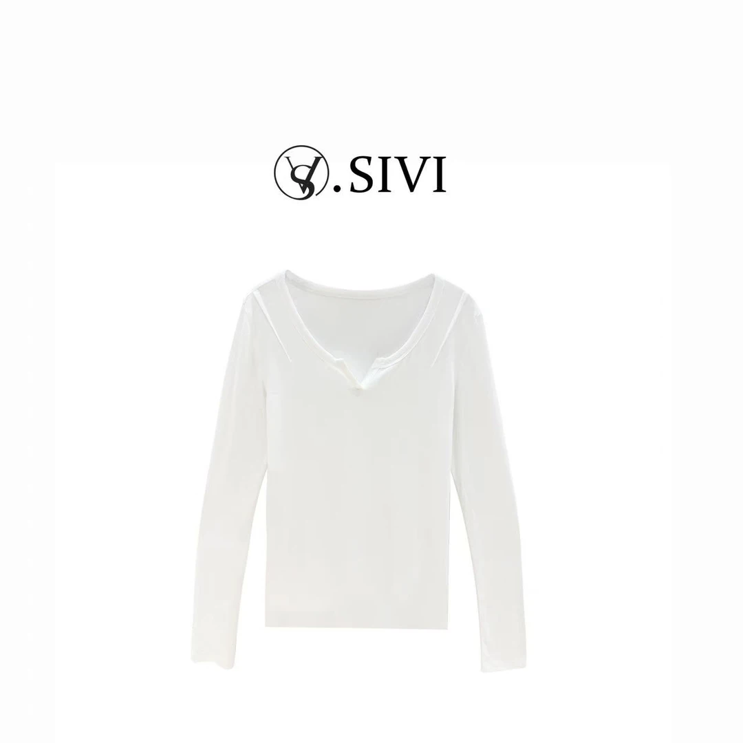 熙薇【促织鸣梭】2025早秋时尚百搭休闲设计感新款上衣H3794