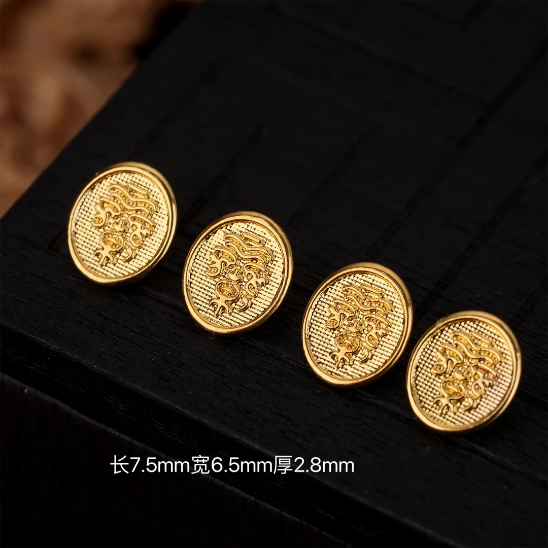 【来福工厂】18k金扎基拉姆纽扣盘缠编绳扣头DIY配饰配件