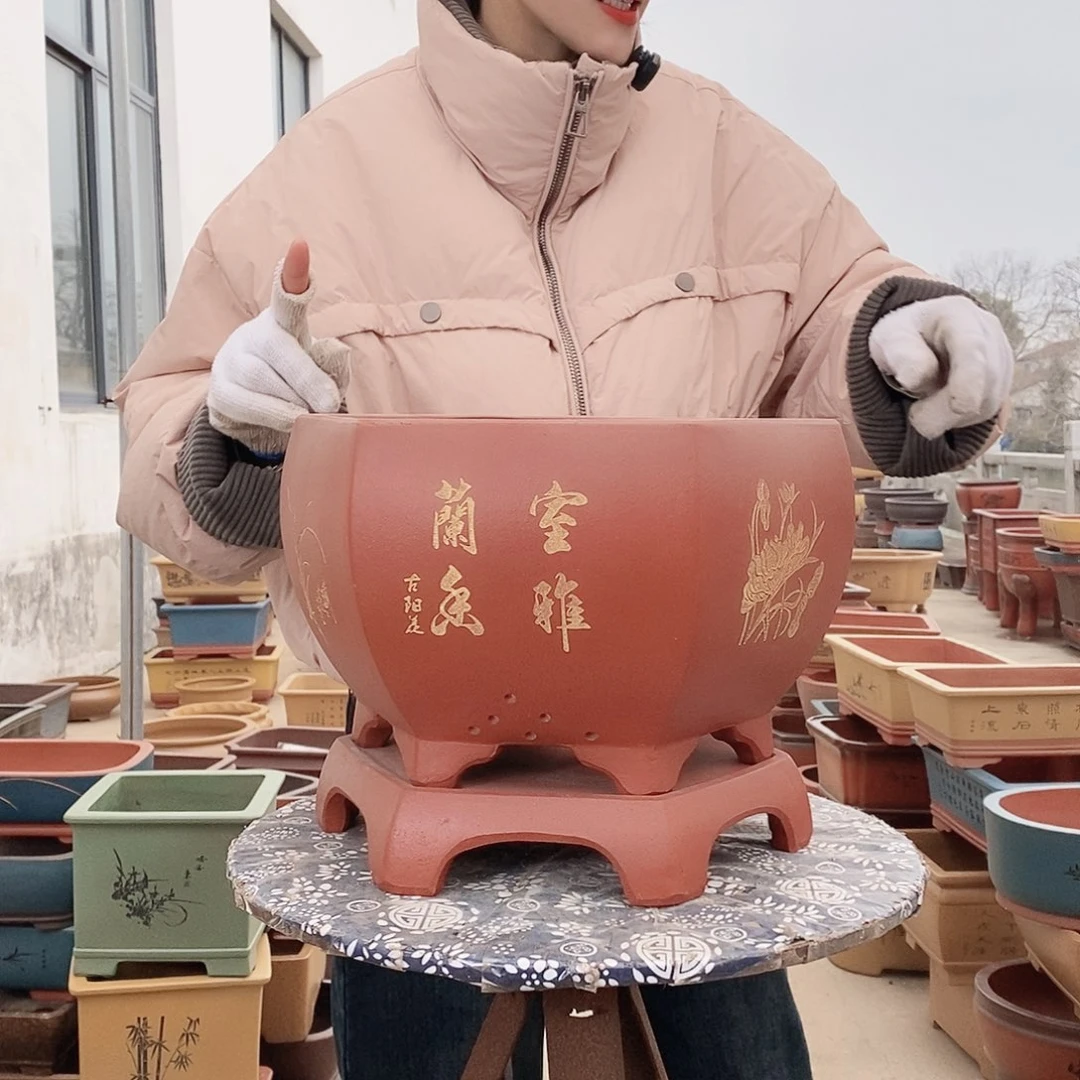 紫砂花盆紫砂花盆