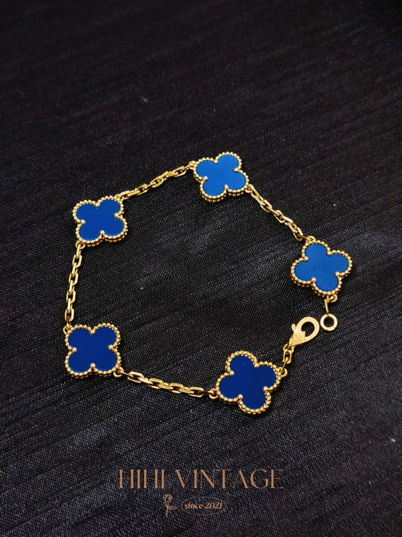 95新 梵克雅宝 蓝色五花手链/18461399