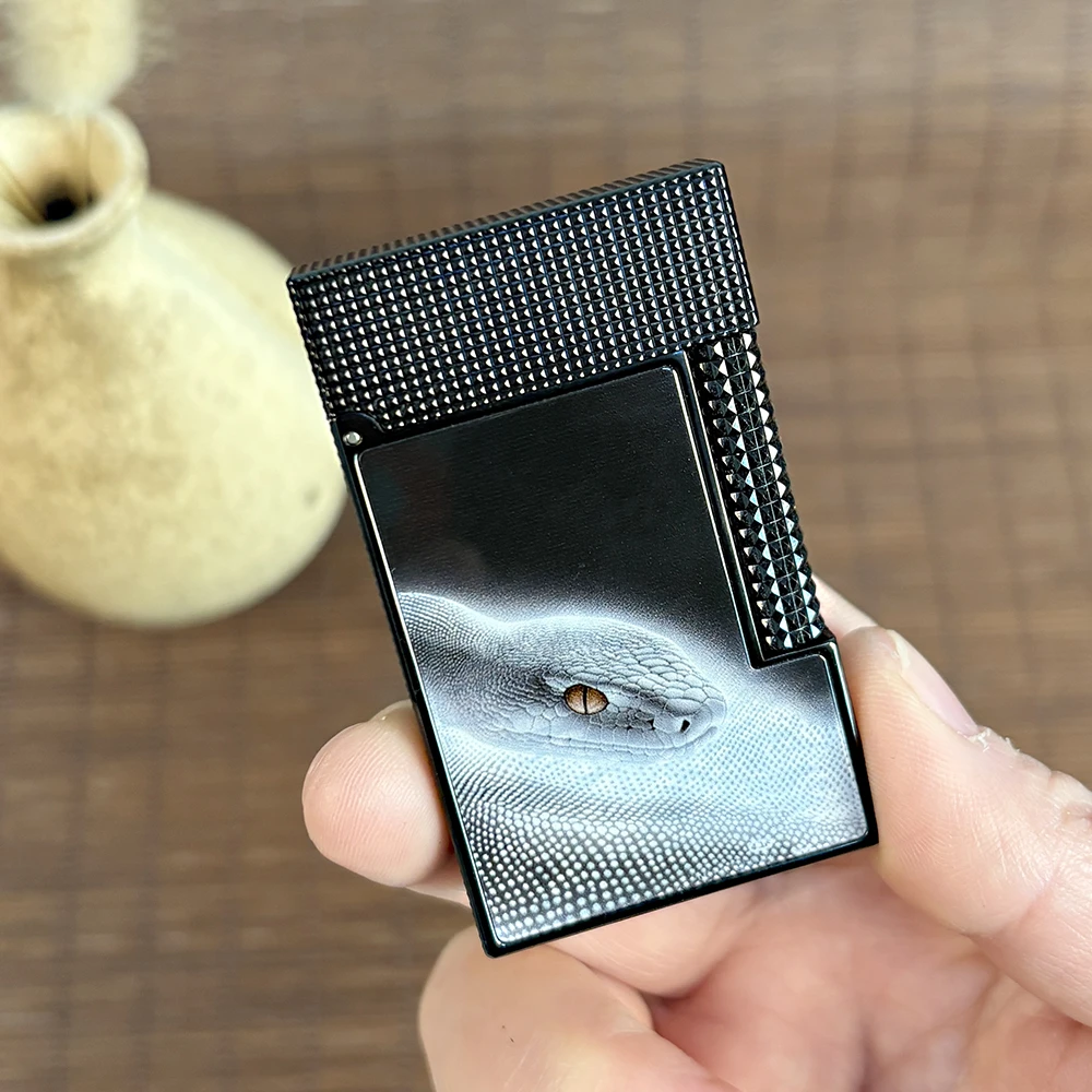 2025年卡路新款灵蛇朗声打火机高端侧滑男士充气打火机