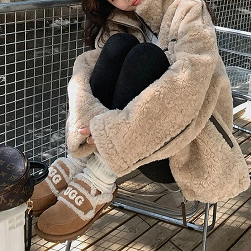 X-SHUI【温暖午后】轻奢温柔感舒适百搭毛绒绒外套外套设计感短外套