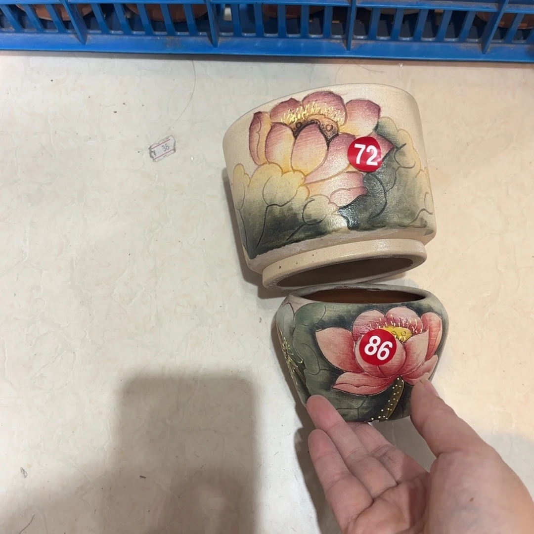 珊***珊景德镇手绘花盆陶瓷