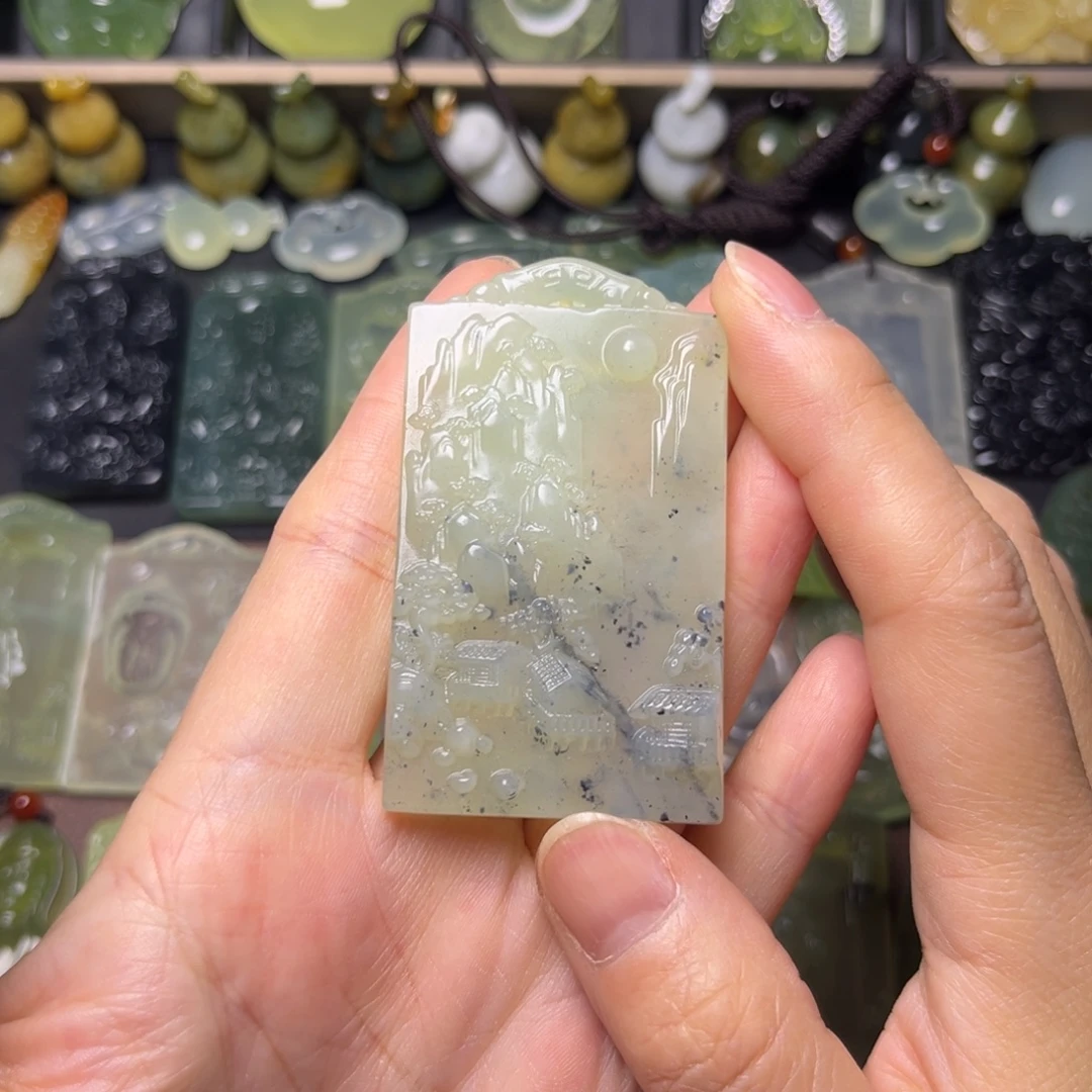 蛇纹石玉未镶嵌吊坠(不含链)