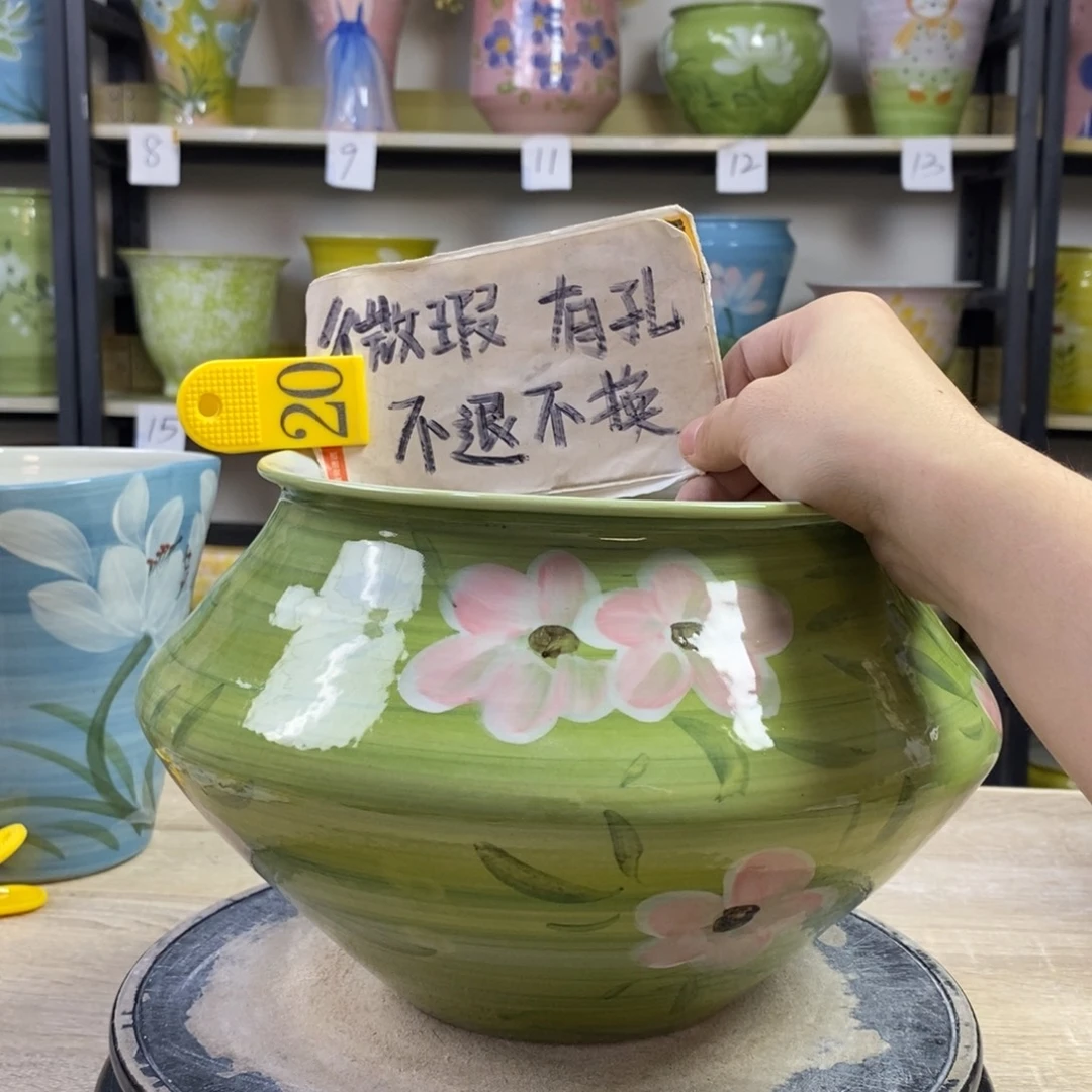 景德镇手工手绘花盆